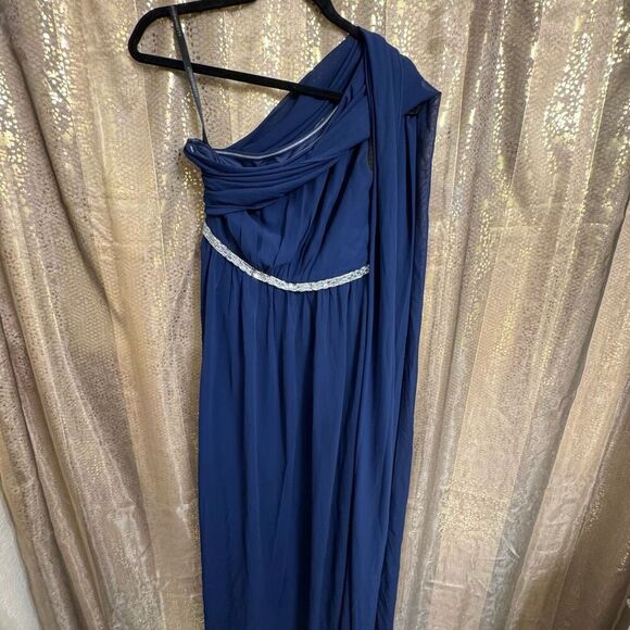 Ever Pretty Navy Blue Rhinestone Multi Way Special Occasion Maxi Dress NWT M/6 - Picture 1 of 11